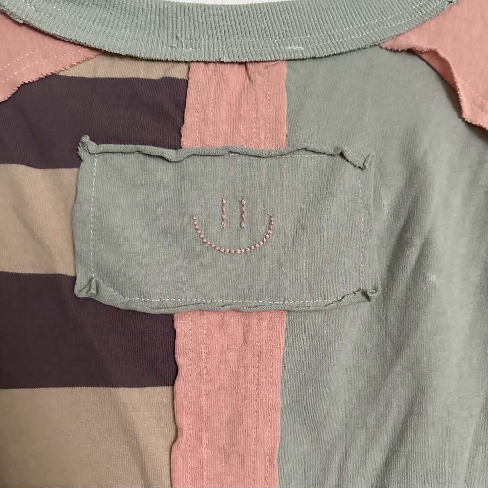 076. Women’s Daisy Multi-Color Patchwork Oversized Top - Picture 10 of 10